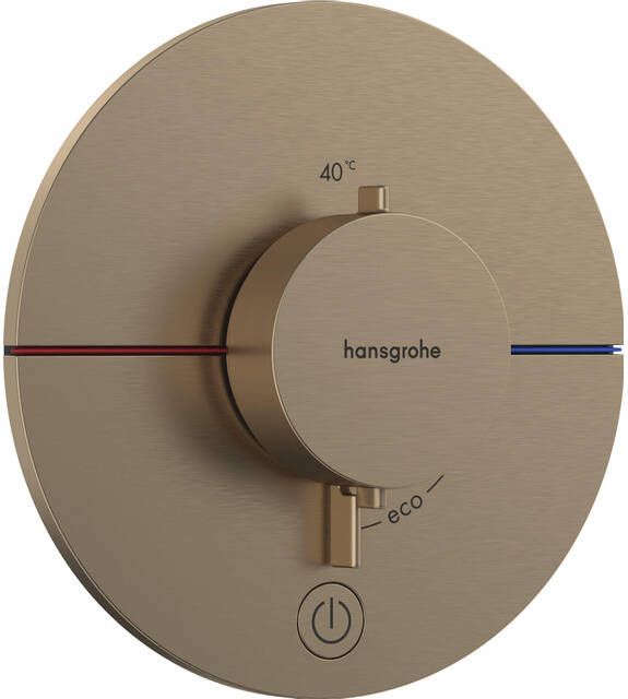 Hansgrohe ShowerSelect Comfort S thermostaat inbouw voor 1 functie en extra uitgang Brushed Bronze
