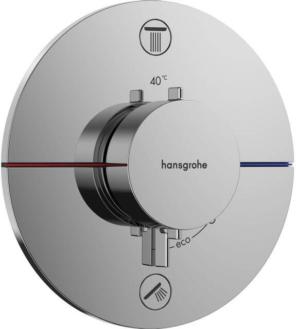 Hansgrohe ShowerSelect Comfort S thermostaat inbouw voor 2 functies met geïntergreerde zekerheidscombinatie volgens EN1717 chroom