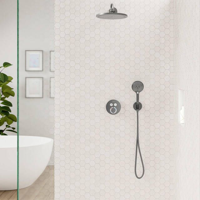 Hansgrohe Showerselect s Doucheset inbouw thermostaat 2 functies brushed black chrome SW481756 SW545415 SW490198 SW773885 SW3589