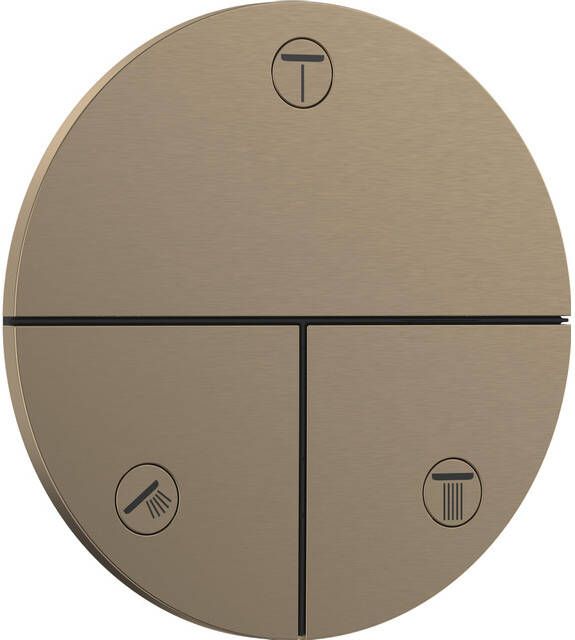 Hansgrohe ShowerSelect Comfort S stopkraan inbouw voor 3 functies Brushed Bronze