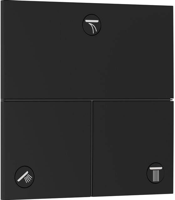 Hansgrohe ShowerSelect Comfort E stopkraan inbouw voor 3 functies mat zwart