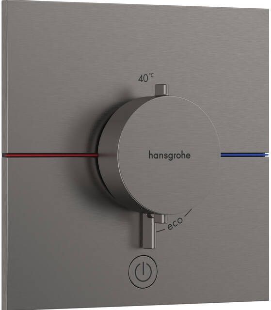 Hansgrohe ShowerSelect Comfort E thermostaat inbouw voor 1 functie en extra uitgang Brushed Black Chrome