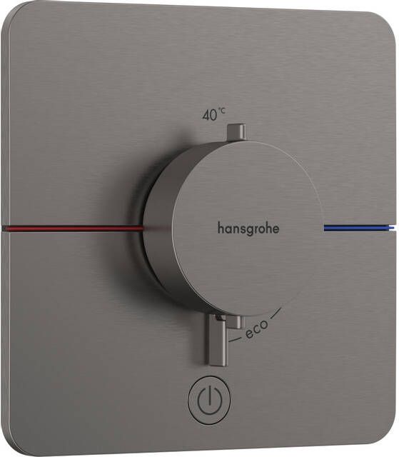 Hansgrohe ShowerSelect Comfort Q thermsotaat inbouw voor 1 functie en extra uitgang Brushed Black Chrome