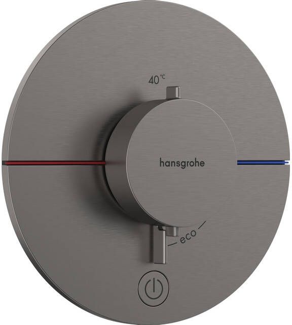 Hansgrohe ShowerSelect Comfort S thermostaat inbouw voor 1 functie en extra uitgang Brushed Black Chrome