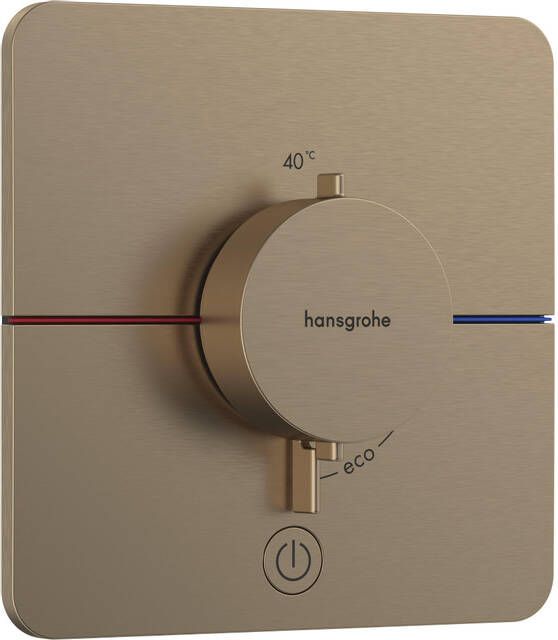 Hansgrohe ShowerSelect Comfort Q thermsotaat inbouw voor 1 functie en extra uitgang Brushed Bronze