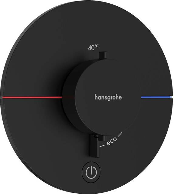 Hansgrohe ShowerSelect Comfort S thermostaat inbouw voor 1 functie en extra uitgang mat zwart