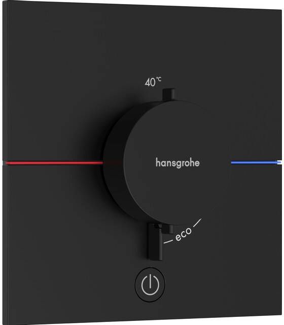 Hansgrohe ShowerSelect Comfort E thermostaat inbouw voor 1 functie en extra uitgang mat zwart