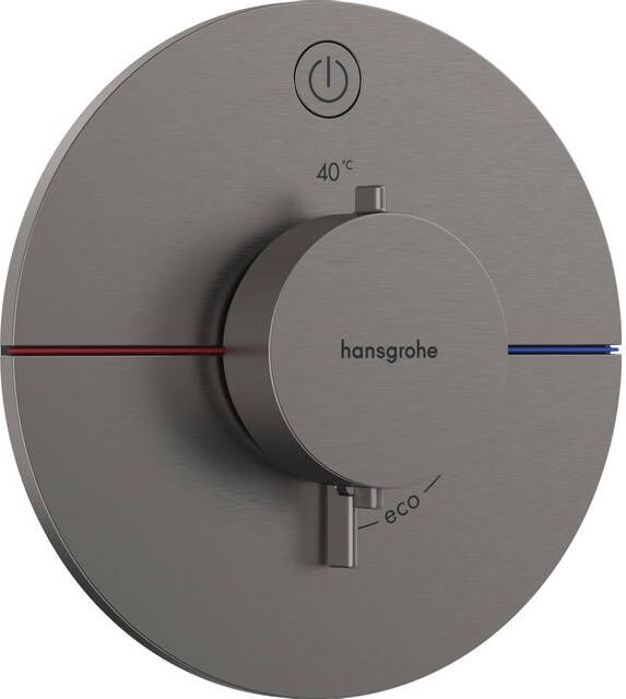 Hansgrohe ShowerSelect Comfort S thermostaat inbouw voor 1 functie Brushed Black Chrome
