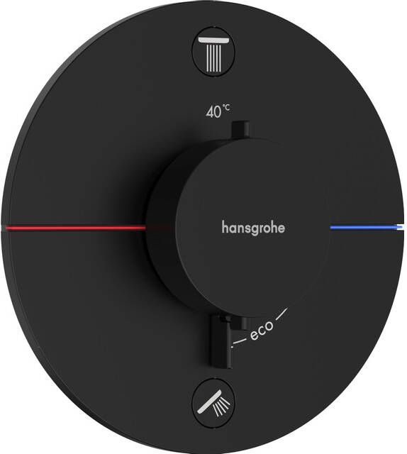 Hansgrohe ShowerSelect Comfort S thermostaat inbouw voor 2 functies met geïntergreerde zekerheidscombinatie volgens EN1717 mat zwart