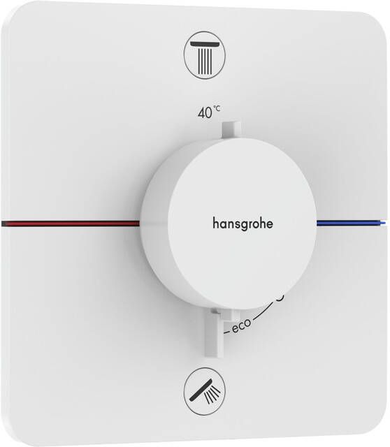Hansgrohe ShowerSelect Comfort Q thermostaat inbouw voor 2 functies met geïntergreerde zekerheidscombinatie volgens EN1717 mat wit