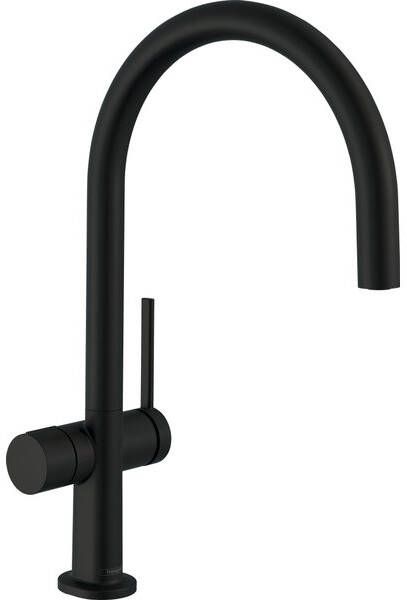 Hansgrohe Talis M54 ééngreeps keukenmengkraan met stopkraan voor vaatwasser 39 cm mat zwart