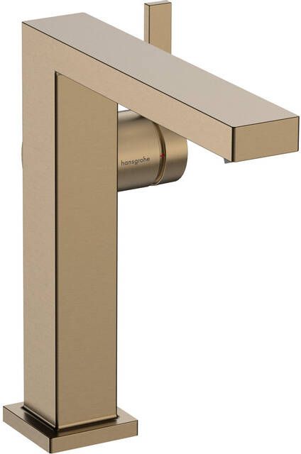 Hansgrohe Tecturis E ééngreeps wastafelkraan 150 Fine CoolStart met afvoerplug Brushed Bronze