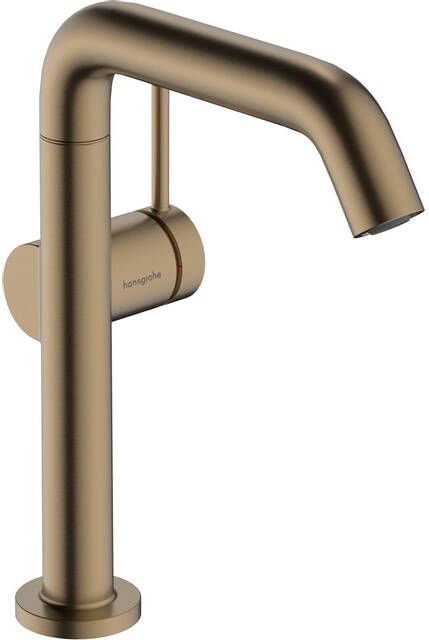 Hansgrohe Tecturis S ééngreeps wastafelkraan 210 Fine CoolStart met draaibare uitloop en afvoerplug Brushed Bronze