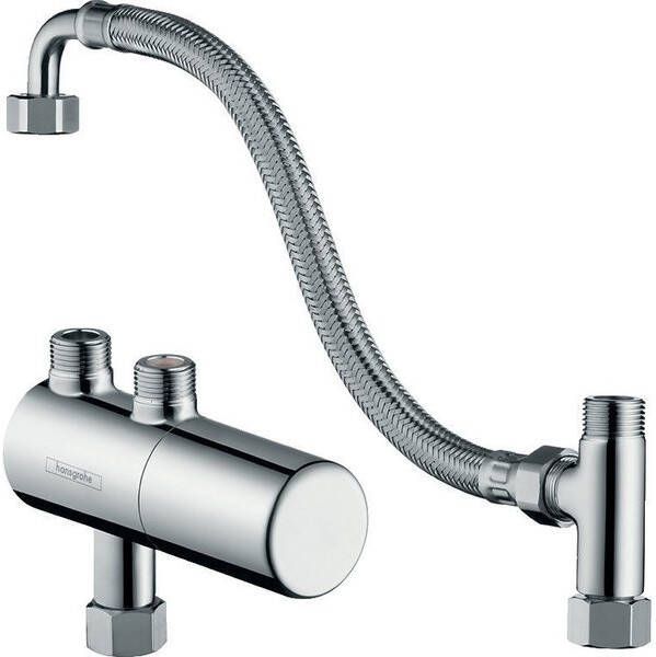 Hansgrohe thermostaat voor plaatsing op hoekstopkraan rvs look 15346000