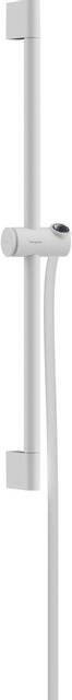 Hansgrohe Unica glijstang Pulsify S 65 cm met push-schuifstuk en doucheslang mat wit