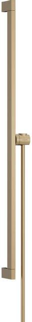 Hansgrohe Unica glijstang E Puro 90 cm met easy slide schuifstuk en Isiflex doucheslang 160 cm Brushed Bronze