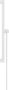 Hansgrohe Unica glijstang E Puro 65 cm met easy slide schuifstuk en Isiflex doucheslang 160 cm mat wit - Thumbnail 1
