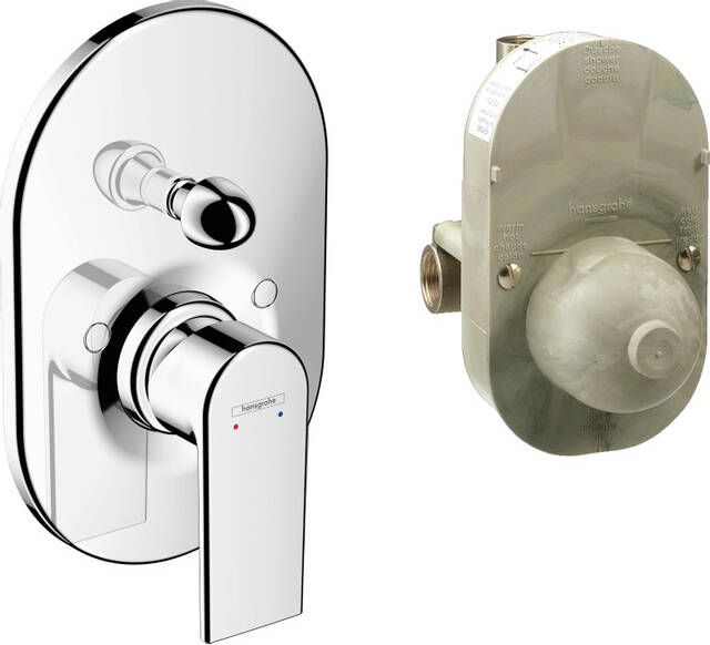 Hansgrohe Vernis Shape afbouwdeel v. inbouw badkraan m. omstel incl. inbouwdeel chroom 71472000