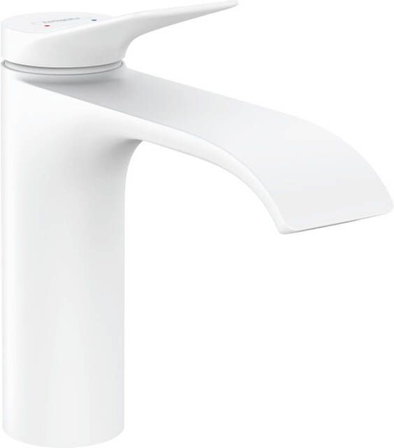 Hansgrohe Vivenis ééngreeps wastafelmengkraan 110 met pop-up trekwaste wit mat 75020700