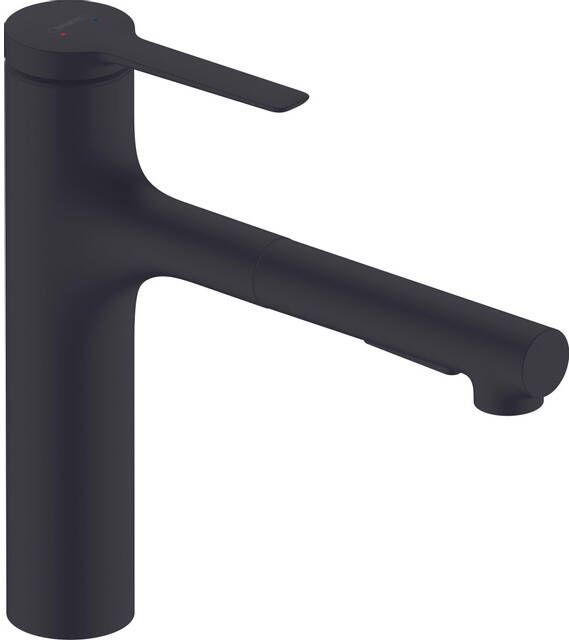 Hansgrohe Zesis M33 ééngreeps keukenmengkraan 160 met uittrekbare vuistdouche 2jet mat zwart