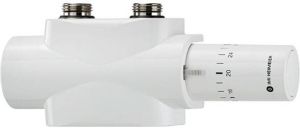 Heimeier IMI Multilux 4 2-pijps onderblokset m. Halo recht en haaks R1 2 G3 4 HOH 50mm design-uitvoering chroom 9690-28.800