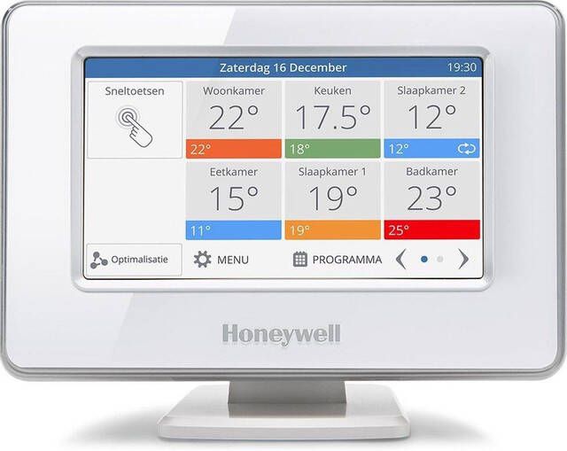 Honeywell Home Evohome Wifi bedieningseenheid met kleuren touchscreen en Wifi class: VIII ATC928G3000