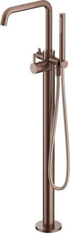 Hotbath Ace Afbouwdeel badmengkraan vrijstaand doucheslang handdouche Geborsteld Koper PVD AC177EXTBCP - Foto 1