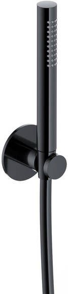 Hotbath Ace Handdoucheset staafhanddouche wandsteun 150cm doucheslang Gepolijst Zwart PVD AC443PBP