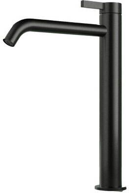 Hotbath Ace Wastafelmengkraan hoog opbouw zonder waste zwart geborsteld PVD AC003HMBP