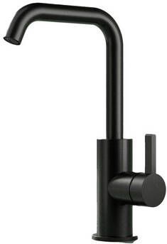 Hotbath Ace Wastafelmengkraan opbouw draaibare uitloop zonder waste zwart geborsteld PVD AC004MBP