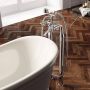 Douche Concurrent Badkraan Vrijstaand Hotbath Amice Mengkraan Rond Glans Chroom 2 Greeps met Handdouche - Thumbnail 2