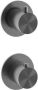 Hotbath Archie AR7009EXT afbouwdeel 2-weg omstel horizontaal verticaal RVS 316 Geborsteld Gunmetal PVD - Thumbnail 1