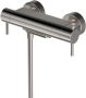 Douche Concurrent Badkraan Hotbath Buddy 15cm Hartafstand Thermostatisch Opbouw Geborsteld Nikkel 2 Greeps met Waterval - Thumbnail 2