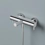 Badkraan Hotbath Buddy 15cm Hartafstand Thermostatisch Opbouw Rond Glans Chroom 2 Greeps Uitloop - Thumbnail 2