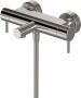 Badkraan Hotbath Buddy 15cm Hartafstand Thermostatisch Opbouw Rond Geborsteld Nikkel 2 Greeps Uitloop - Thumbnail 2