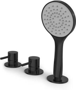 Hotbath Buddy Badrandcombinatie één hendel mengkraan Geborsteld zwart PVD B175MBP