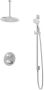 Hotbath IBS 1A Get Together inbouw doucheset Buddy chroom met ronde 3 standen handdouche 30cm hoofddouche met plafondbuis 30cm met glijstang - Thumbnail 1