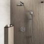 Hotbath IBS 1A Get Together inbouw doucheset Buddy geborsteld nikkel met ronde 3 standen handdouche 20cm hoofddouche met wandarm met glijstang - Thumbnail 1