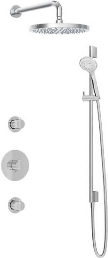Hotbath IBS 1 Get Together inbouw doucheset Buddy chroom met ronde 3 standen handdouche 25cm hoofddouche met plafondbuis 15cm zonder glijstang