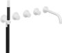 Hotbath Cobber afbouwdeel voor inbouwthermostaat geschikt voor bad douche met uitloop HBCB7072 mat wit - Thumbnail 2