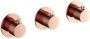 Hotbath Cobber afbouwdeel inbouw douche thermostaat met 2 stopkranen horizontale plaatsing roze goud CB7067EXTRG - Thumbnail 2