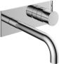 Hotbath Cobber afbouwdeel inbouw wastafelmengkraan met achterplaat en 18 cm uitloop chroom CB006EXT18CR - Thumbnail 2