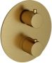 Hotbath Cobber afbouwdeel inbouwthermostaat met 2 functies omstel geborsteld messing (goud) PVD CB009EXTBBP - Thumbnail 2