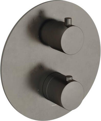 Hotbath Cobber afbouwdeel inbouwthermostaat met 2 functies omstel verouderd ijzer CB009EXTAI