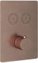 Hotbath Cobber afbouwdeel inbouwthermostaat met 3 pushbuttons verticale plaatsing geborsteld messing (goud) PVD PB050EXTBBP - Thumbnail 9