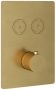 Hotbath Cobber afbouwdeel inbouwthermostaat met 3 pushbuttons verticale plaatsing geborsteld messing (goud) PVD PB050EXTBBP - Thumbnail 11