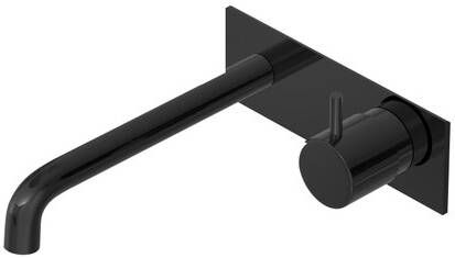 Hotbath COBBER Afbouwdeel tbv Inbouw wastafelkraan 18cm uitloop PBP Gepolijst zwart PVD CB106EXT18PBP