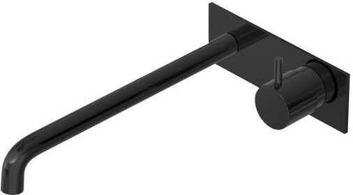 Hotbath COBBER Afbouwdeel tbv Inbouw wastafelkraan 25cm uitloop PBP Gepolijst zwart PVD CB106EXT25PBP