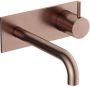 Hotbath Inbouw Wastafelkraan Met Achterplaat Cobber 18 cm Gebogen Uitloop 1-Hendel Geborsteld Koper PVD - Thumbnail 2