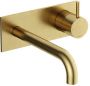 Hotbath Inbouw Wastafelkraan Met Achterplaat Cobber 18 cm Gebogen Uitloop 1-Hendel Geborsteld Messing PVD - Thumbnail 2